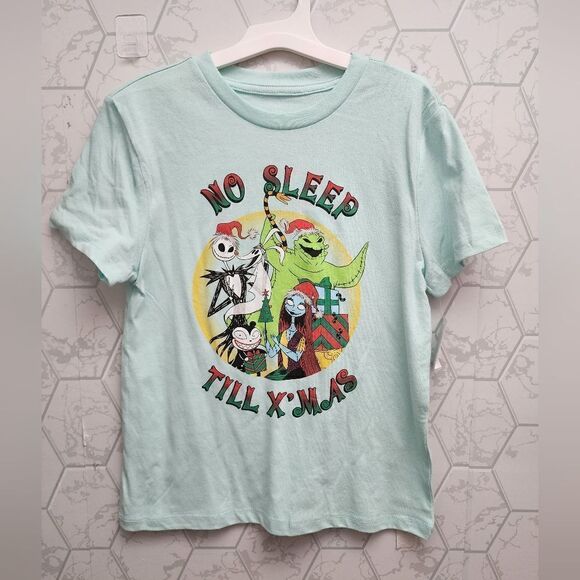 Nwt Disney Nightmare Before Christmas Unisex Green Short Sleeve Graphic T-Shirt - Picture 1 of 4